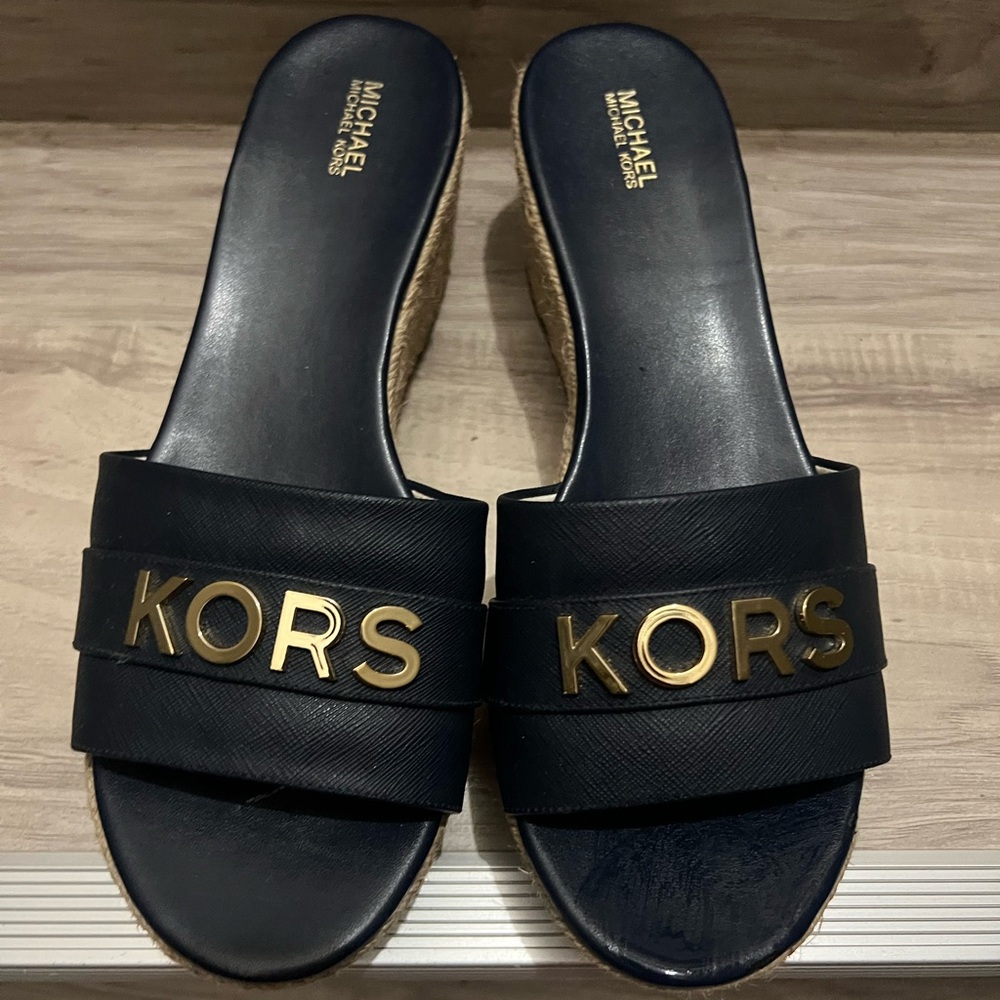 Michael Kors Black Slide Sandals